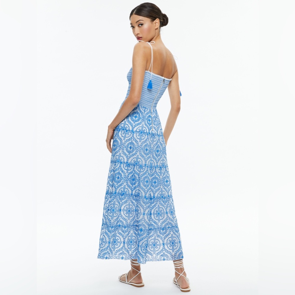 Alice + Olivia Sky Blue and White Maxi Dress - Picture 7 of 8